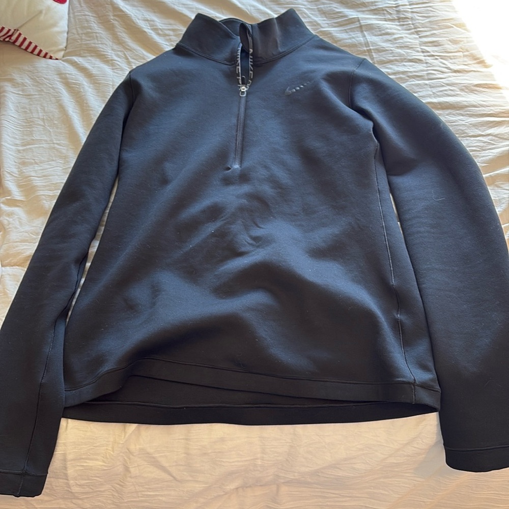 black nike therma half zip